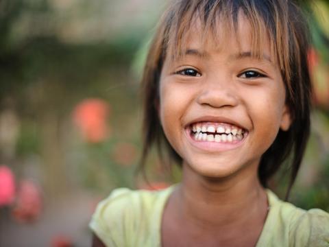 A Khmer girl smiles