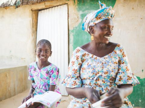 A girl and her grandmother in Senegal