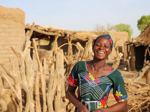 Doussou can smile knowing she has safe access to water!