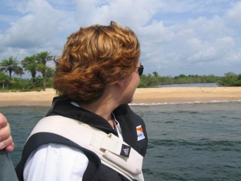 Woman overlooking the water