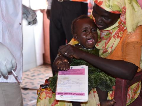 ECHO emergency funding supports World Vision to provide free services such as vaccination against life threatening