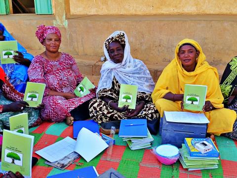 Les femmes du saving group de Bababe lors d'une seance de formation