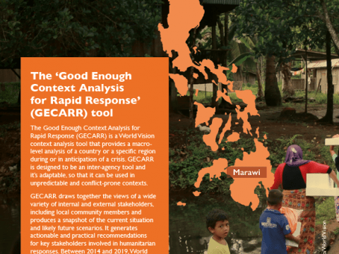 Use of GECARR in conflict contexts Case Study: Marawi, Philippines