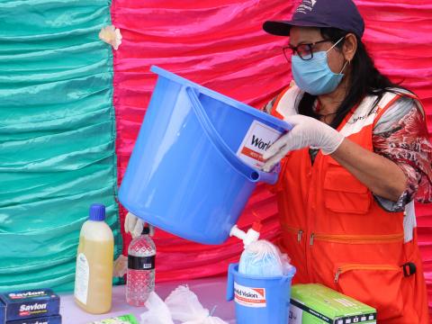 Distribution of hygiene kits in NBR