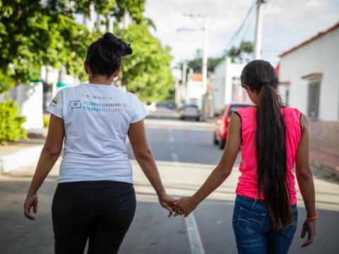 Venezuela refugee child in Colombia