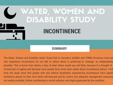 Water, women and disability study - incontinence