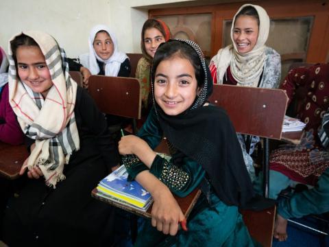 Young girls enjoying their schooling in Herat, Afghanistan. Photo Credit: Maya Assaf- Horstmeier.