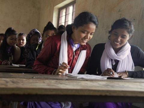 Girls reading