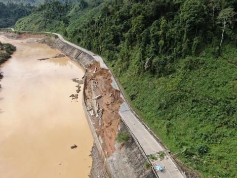 Road damage in Vietnam