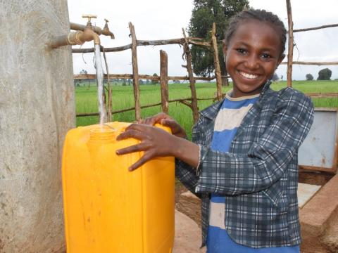 “My mother is relived of the challenges. I get to drink clean water, wash my hands and frequently, and my sisters and myself enjoy better health. We don’t get sick,” she says.