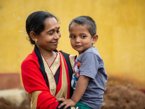 Harsh and his mother Bindoo prepare for the cooking demonstration.