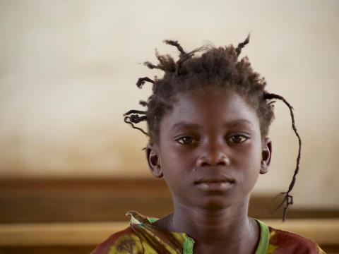 Child facing malnutrition in CAR