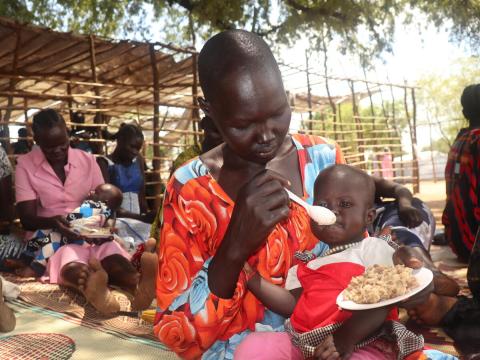 VitaMeal is helping provide Yar Achien's children with nutrition.