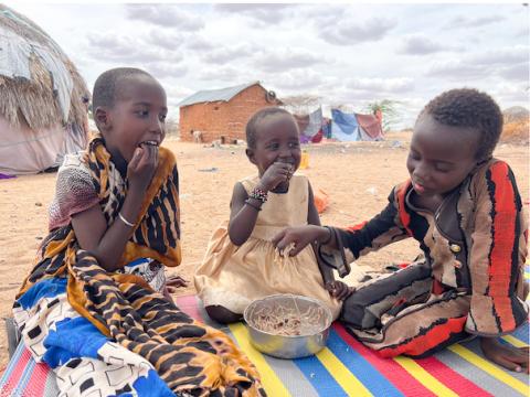 A family sharing a meal