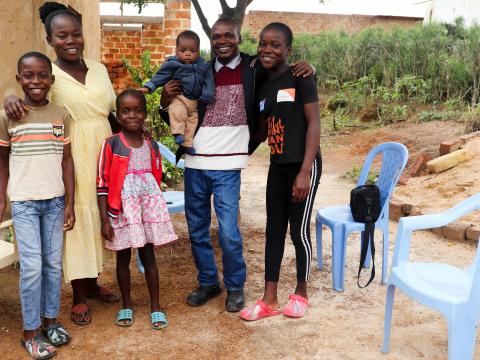 Gloire and his family