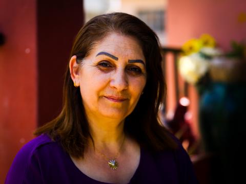 Asamahan in her home in Qaraqosh