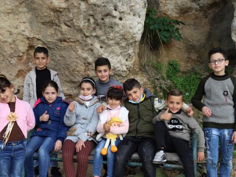 Palestinian children in Salfit