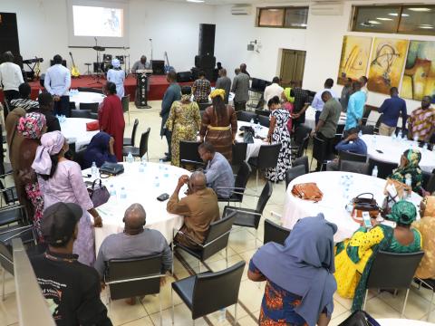 overview of the hall during the day of prayer