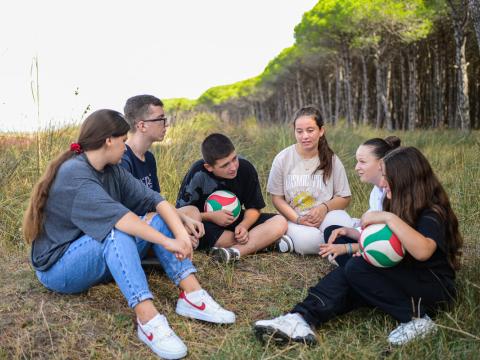 youth sitting together