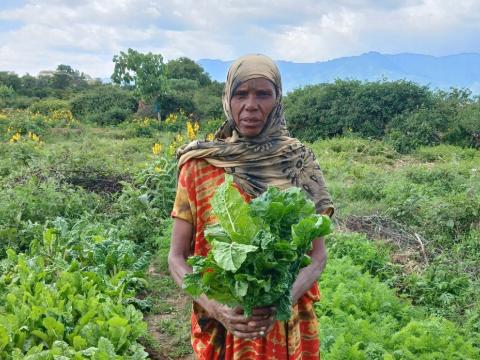 Kadija in her farm