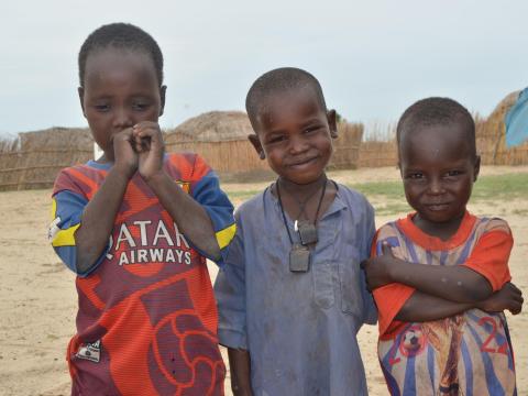 Smiling children in Chad