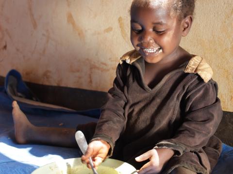 Child recovering from malnutrition 