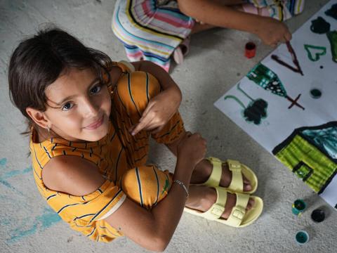 Girl from the art therapy programme in Honduras