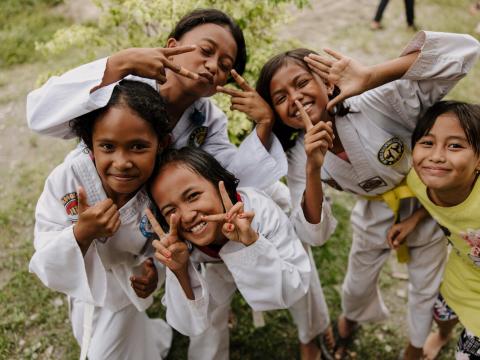 Portrait of girls from Indonesia