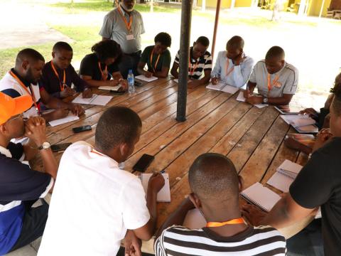 Staff learn about working in conflict-affected areas. Photo: Antonio Massipa / World Vision