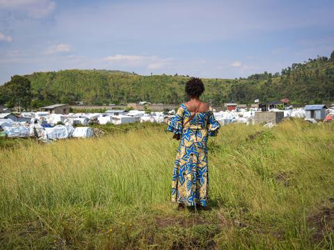 Jeannette au camps des déplacés de Buhimba