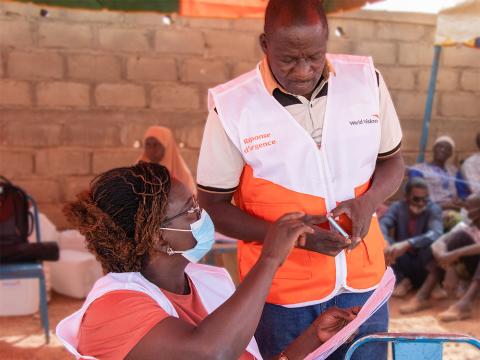 World Vision staff in a response