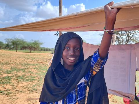  Aminetou, pupils at the catch-up session in Mauritania. 