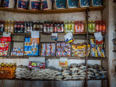 Market store with food