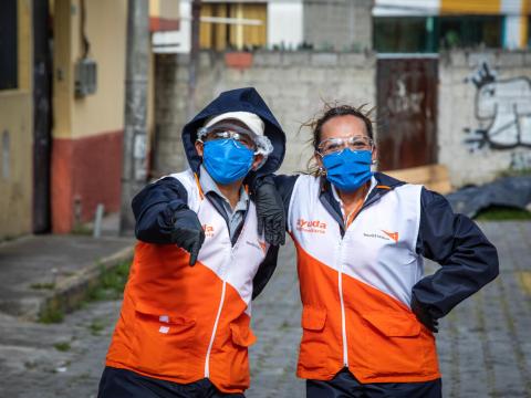 World Vision staff during COVID-19