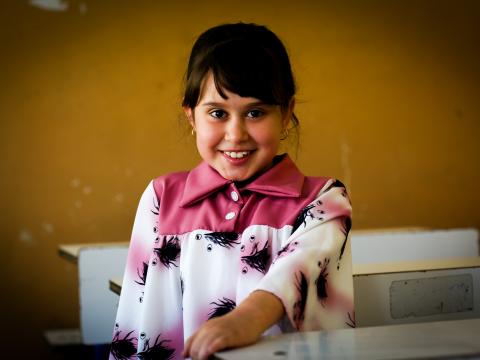 Duaa in her classroom. Shayan Nuradeen © World Vision 2024.