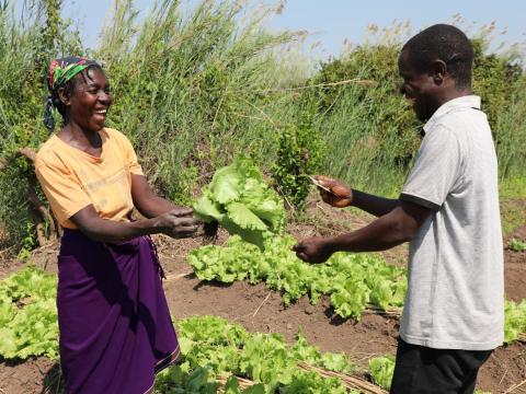 Ergrência Macário says she is pleased to be part of a farmers’ association, which produces lettuce, cabbage, beans and carrots.