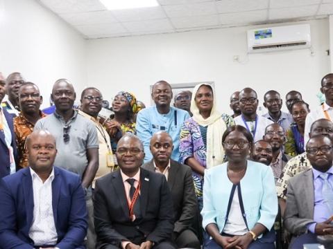 National Office staff take a family photo during the Day of Prayer.