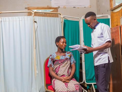 woman gets a health screening at WV operated clinic