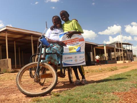 Polio survivor in South Sudan