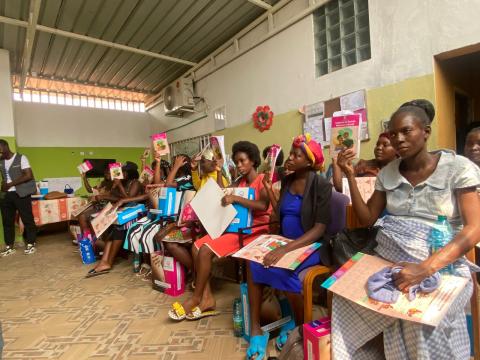 Mulheres grávidas beneficiadas pelo projecto