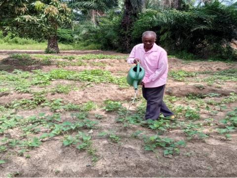 A community member in his field