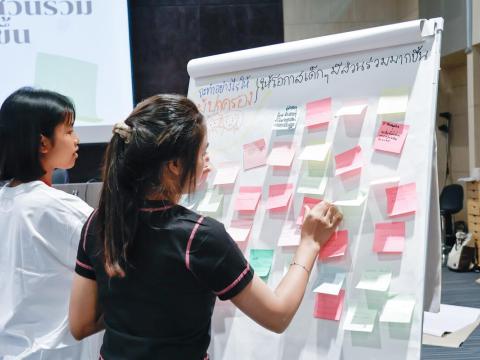 An activity for children and youth to actively engage and contribute their creative thoughts