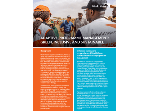 Adaptive programme management