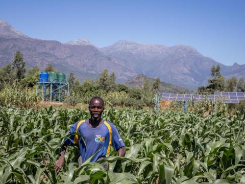 A farmer from the Integrated Resilience Programme