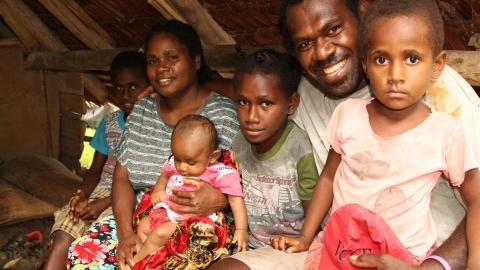 Jean, his wife Tovock and their children are much happier now 