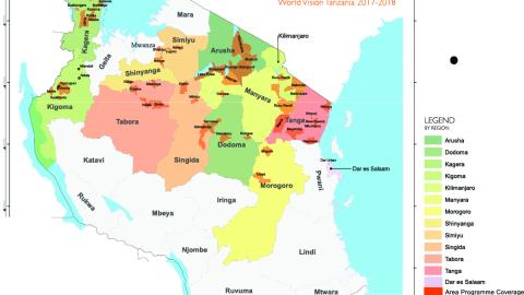 World Vision Tanzania Areas of Operation