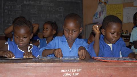 Children in Jong enjoying quality education 