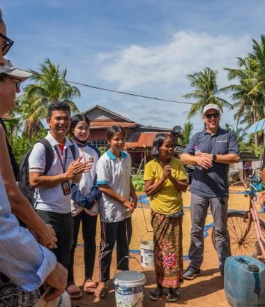 Andrew Morley and Board field trip Cambodia