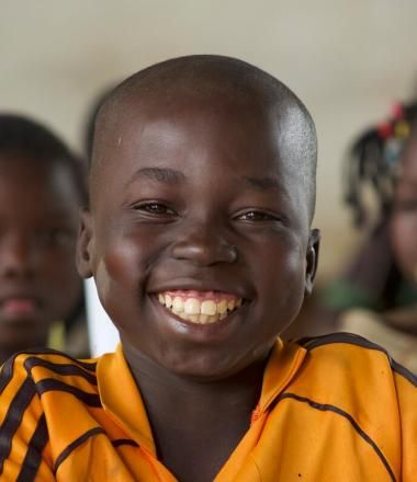 Beneficiaries of World Vision's school feeding programme in Bambari, Central African Republic.