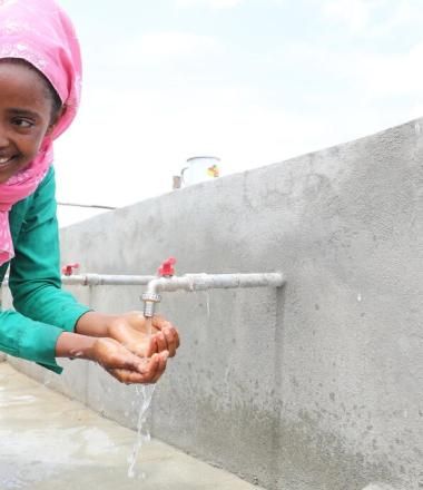 Getting water from tap